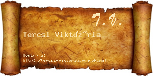 Tercsi Viktória névjegykártya